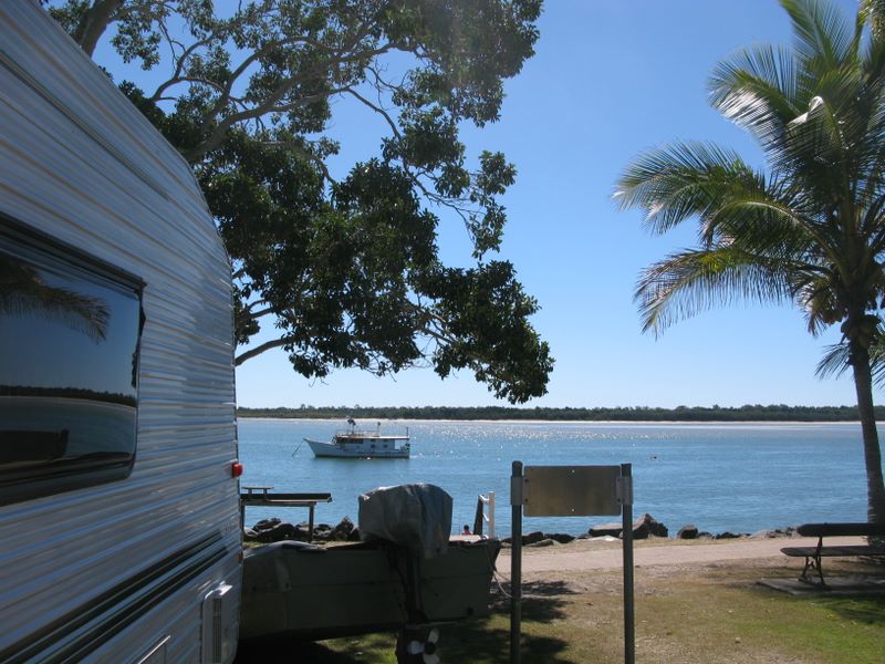 Burrum Heads Beachfront Tourist Park - Burrum Heads: Powered sites for caravans with water views.