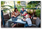 BIG4 Beachlands Holiday Park - Busselton: Private verandah with BBQ