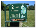 Cairns Golf Course - Cairns: Layout of Hole 2: Par 4, 314 metres