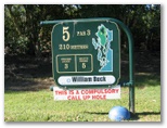 Cairns Golf Course - Cairns: Layout of Hole 5: Par 3, 210 metres