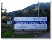 Cambroon Caravan and Camping Park - Cambroon: Welcome sign at entrance to park.