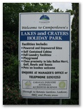 Lakes and Craters Holiday Park - Camperdown: Lake and Craters Holiday Park welcome sign