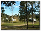 River Bend Country Bush Camping - Canungra: Park overview showing caravan sites