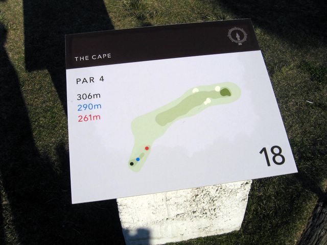 Cape Schanck Golf Course - Cape Schanck: Layout of 18th Hole: Par 4