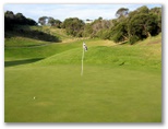 Cape Schanck Golf Course - Cape Schanck: Green on Hole 14 looking back along the fairway