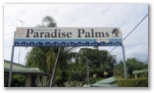 Paradise Palms Caravan Park - Carey Bay: Paradise Palms welcome sign