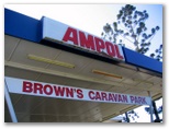 Brown's Caravan Park - Casino: Brown's Caravan Park welcome sign