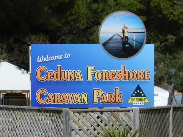 Ceduna Foreshore Caravan Park - Ceduna: Welcome sign