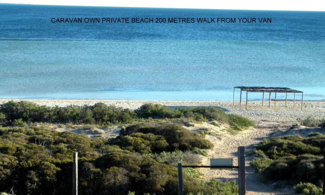 Ceduna Shelly Beach Caravan Park - Ceduna: Caravan own private beach 200 metres walk from your van