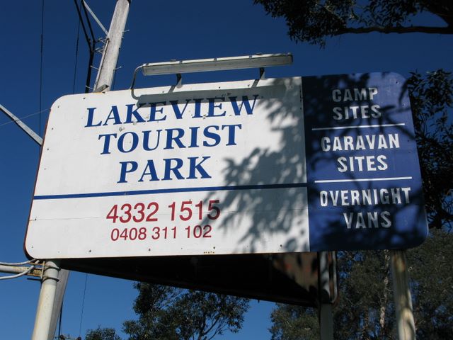 Lakeview Tourist Park - Long Jetty: Lake View Tourist Park welcome sign