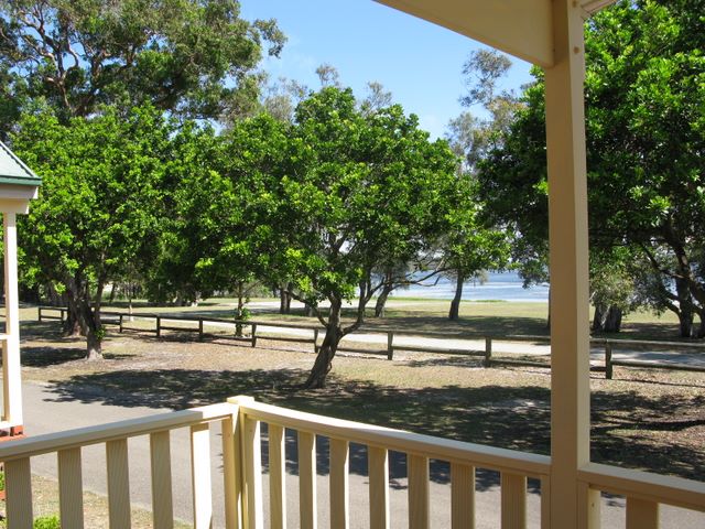 Canton Beach Holiday Park - Toukley NSW 2009: View from cottage verandah.