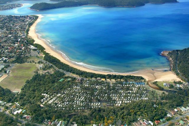 NRMA Ocean Beach Holiday Park - Umina: Aerial view of BIG4 Ocean Beach Holiday Park - Umina Beach NSW