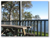 Macquarie Lakeside Village - Chain Valley Bay North: Lake view from verandah of cottage.