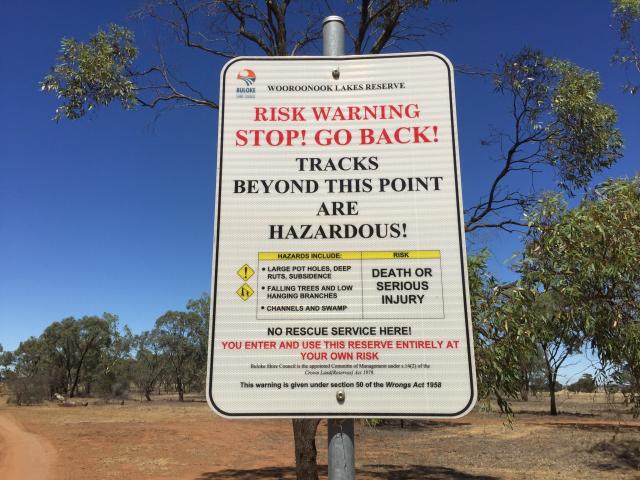 Wooroonook Lake - Wooroonook: Warning signs are placed in strategic parts of the Lake so please take notice of them.