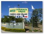 Aussie Outback Oasis Cabin & Van Village - Charters Towers: Aussie Outback Oasis Cabin & Van Village welcome sign