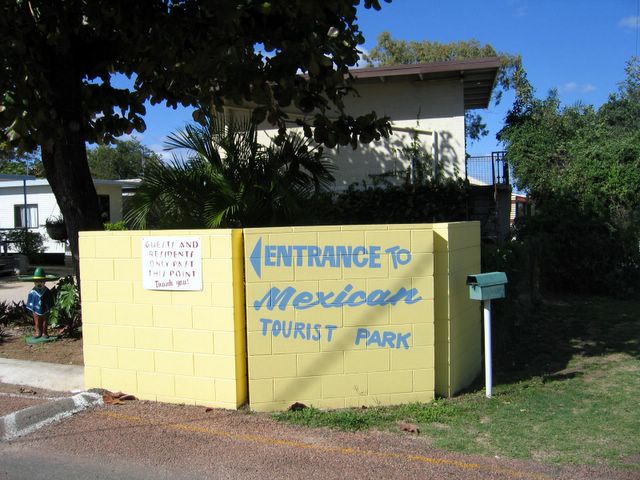 Mexican Tourist Park - Charters Towers: Maxican Tourist Park welcome sign