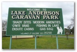 Lake Anderson Caravan Park - Chiltern: Lake Anderson Caravan Park welcome sign