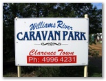 Williams River Caravan Park - Clarence Town: Williams River Caravan Park welcome sign
