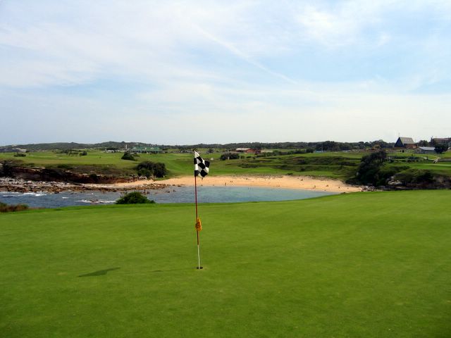 Coast Golf Course - Little Bay: View of Little Bay Beach from Green on Hole 14