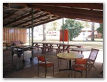 The Cobram Willows Caravan Park May 2006 - Cobram: Camp kitchen and BBQ area
