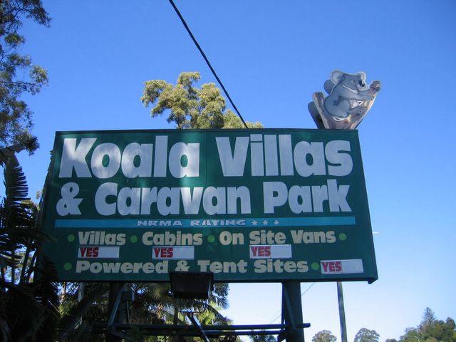 Koala Villas & Caravan Park - Coffs Harbour: Welcome sign