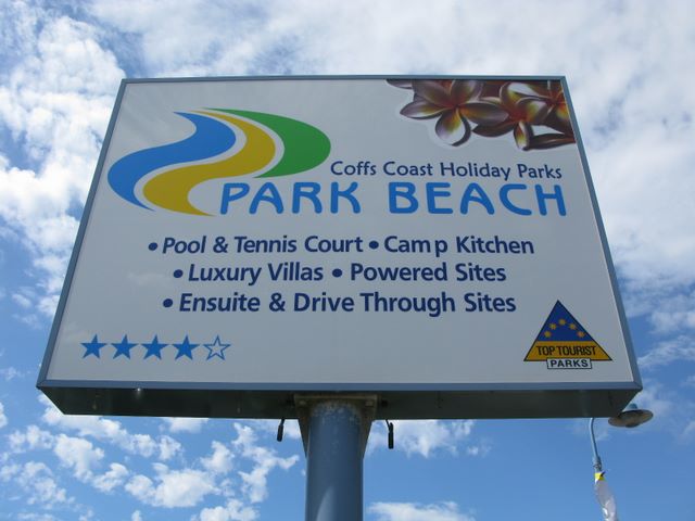 Park Beach Holiday Park 2009 - Coffs Harbour: Park Beach Holiday Park welcome sign