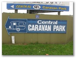 Central Caravan Park - Colac: Central Caravan Park welcome sign