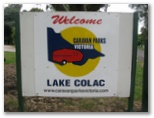 Lake Colac Caravan Park - Colac: Lake Colac Caravan Park welcome sign.