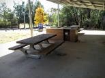 Mundoonen Rest Area - Jerrawa: Sheltered barbecue facilities and picnic tables.