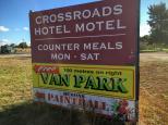 Crossroads Hotel RV Park - Collingullie: Welcome sign.