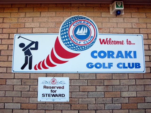 Coraki Golf Course - Coraki: Coraki Golf Club welcome sign