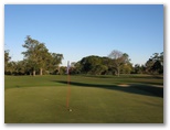 Coraki Golf Course - Coraki: Green on Hole 6 looking back along the fairway.