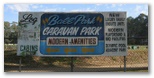 Ball Park Caravan Park - Corowa: Ball Park Caravan Park welcome sign
