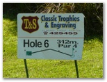 Orara Park Golf Course - Coutts Crossing: Hole 6 Par 4, 312 metres.  Sponsored by T & Classic Trophies and Engraving Grafton