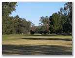 Cowra Golf Club - Cowra: Approach to the green on Hole 8.