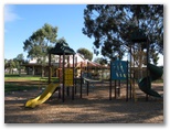 Boort Lakes Caravan Park - Boort Victoria: Playground for children in adjacent Rotary Park