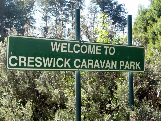 Creswick Calembeen Lake Caravan Park - Creswick: Creswick Caravan Park welcome sign