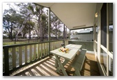 Swan Lake Tourist Village - Cudmirrah: Delightful sunny deck with pleasant views