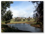 Bill Jeffreys Memorial Caravan Park - Delegate: Delightful river runs beside the park with view of the town in the distance