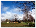 Bill Jeffreys Memorial Caravan Park - Delegate: View of amenities and camp kitchen from camping area