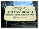 McLean Beach Caravan Park - Deniliquin: McLean Beach Caravan Park welcome sign