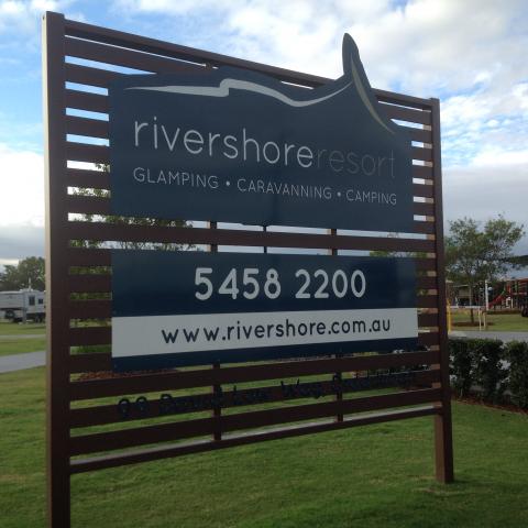 BIG4 Rivershore Resort - Diddillibah: Entry sign on David Low Way