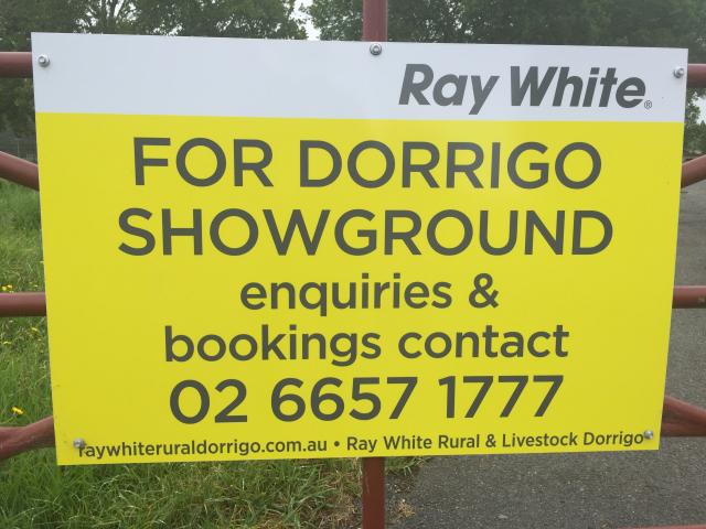 Dorrigo Showground - Dorrigo: New contact details. Set up and walk to their office to pay.
