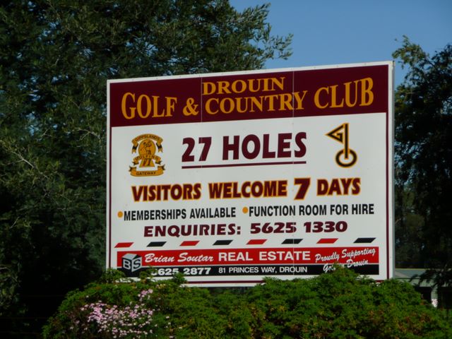 Drouin Golf & Country Club - Drouin: Drouin Golf & Country Club welcome sign