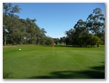 Drouin Golf & Country Club - Drouin: Green on Hole 14 looking back along fairway.