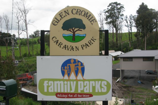 Glen Cromie Caravan Park - Drouin West: Glen Cromie Caravan Park welcome sign