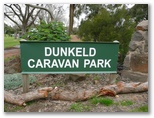 Dunkeld Caravan Park - Dunkeld: Dunkeld Caravan Park welcome sign