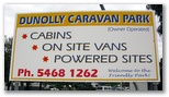 Dunolly Caravan Park - Dunolly: Dunolly Caravan Park welcome sign.