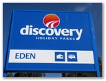 Discovery Holiday Park - Eden: Discovery Holiday Parks welcome sign