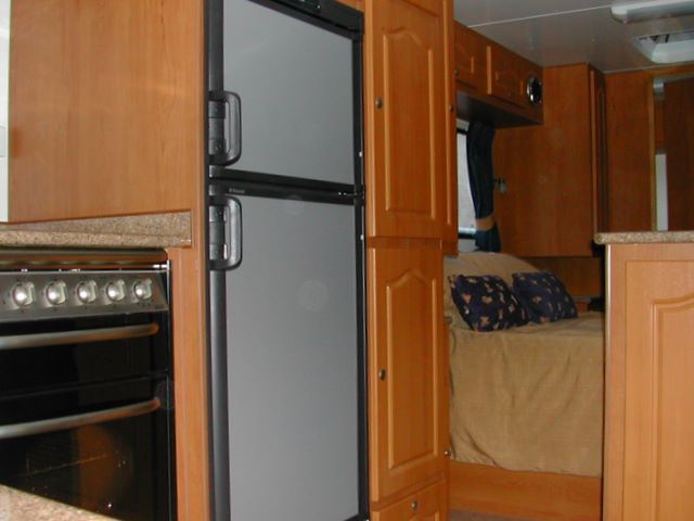 Elross Caravans, Fifth Wheelers, Motorised Campers and Display Caravans - Perth: Stove and fridge